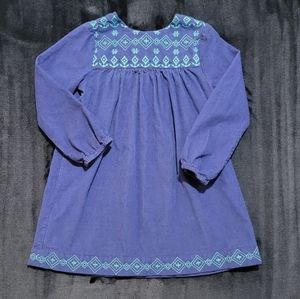 J Kahki Blue Corduroy Girls Dress